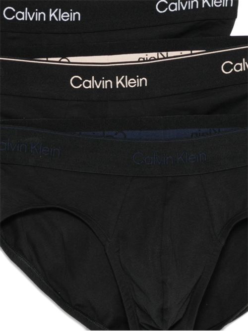Slip intimo uomo Calvin Klein 3 pack neri stretch Calvin Klein | LV00NB43884OI